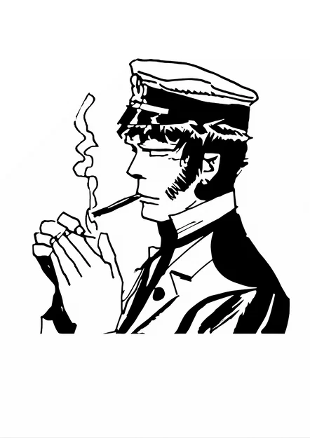 Mô hình treo tường Corto Maltese phong cách tranh nghệ thuật 3D - Image 1