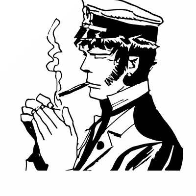 Mô hình treo tường Corto Maltese phong cách tranh nghệ thuật 3D