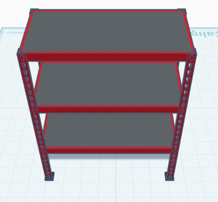 Mô hình kệ để đồ 3 tầng (Garage Shelf) cho không gian làm việc - Image 1