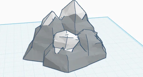Mô hình trang trí núi đá 3D - Thiết kế phong cách Low-poly tinh tế - Image 1