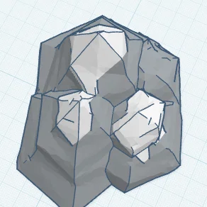 Mô hình trang trí núi đá 3D - Thiết kế phong cách Low-poly tinh tế