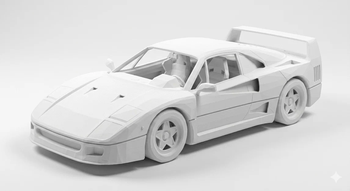 Mô hình siêu xe Ferrari F40 in 3D phong cách độc đáo - Image 1