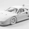 Mô hình siêu xe Ferrari F40 in 3D phong cách độc đáo - Thumbnail 1