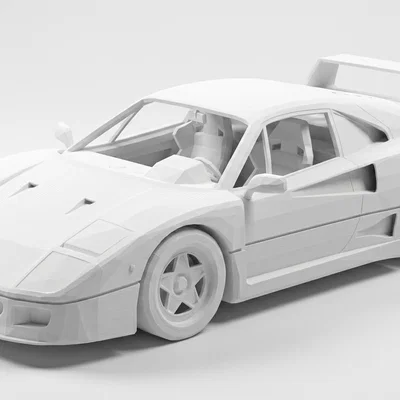 Mô hình siêu xe Ferrari F40 in 3D phong cách độc đáo