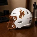 Mũ bảo hiểm bóng bầu dục Wyoming State Cowboys - Không sọc - Thumbnail 1