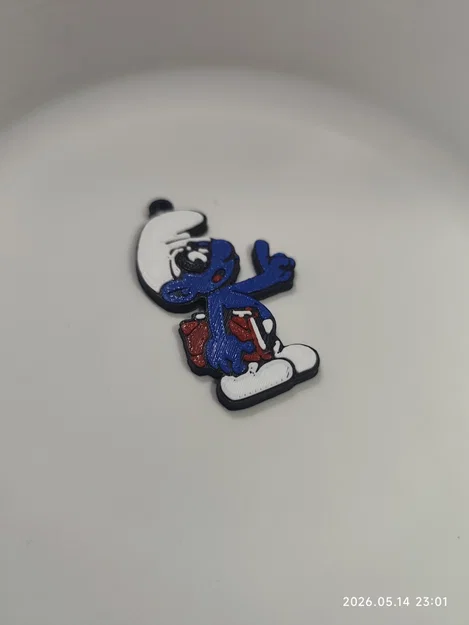 Móc khóa Smurf thông thái (Brainy Smurf) - Mô hình 3D in ấn chi tiết - Image 1