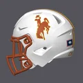 Mũ bảo hiểm bóng bầu dục Wyoming State Cowboys - Phiên bản có sọc - Thumbnail 2