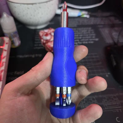 Bản remix tuốc nơ vít LTT stubby (tối ưu in 3D) + đế giữ mũi vít nam châm 20mm