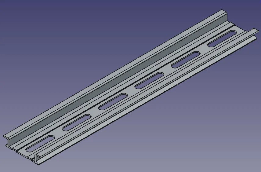 Thanh ray DIN dạng rãnh (Top Hat Slotted DIN Rail) - Image 1