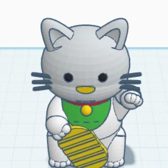 Mô hình Mèo Thần Tài Lucky Cat Statue - Vật phẩm trang trí may mắn