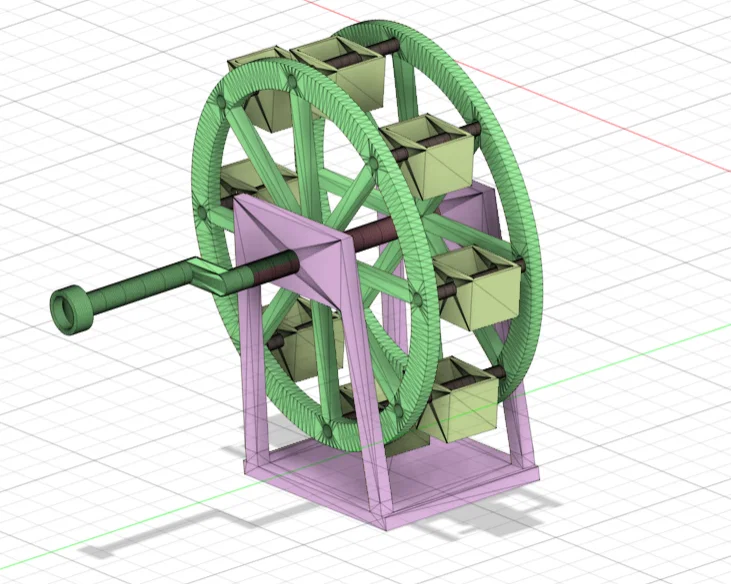 Mô hình guồng nước quay tay (Waterwheel) - Dự án in 3D cực thú vị - Image 2