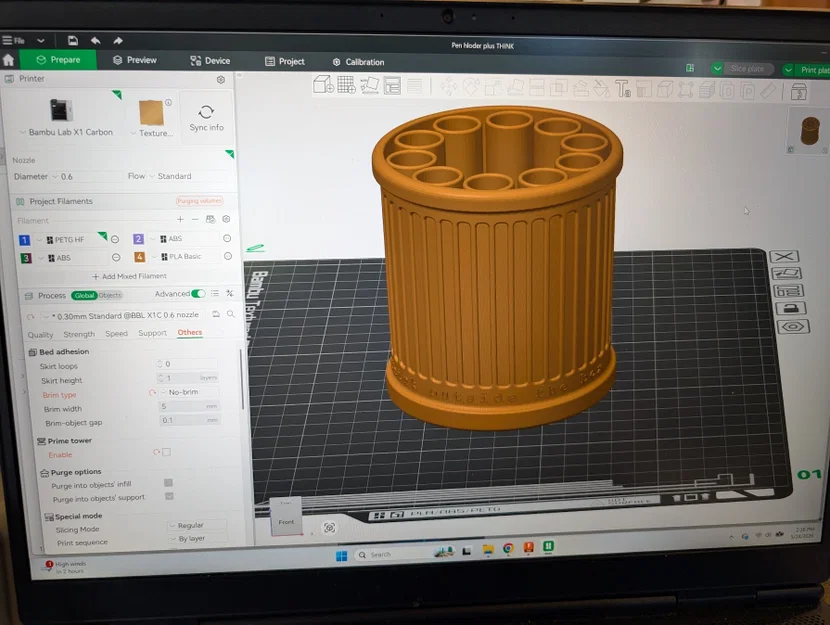 Ống cắm bút đa năng để bàn – Thiết kế in 3D không cần support - Image 2