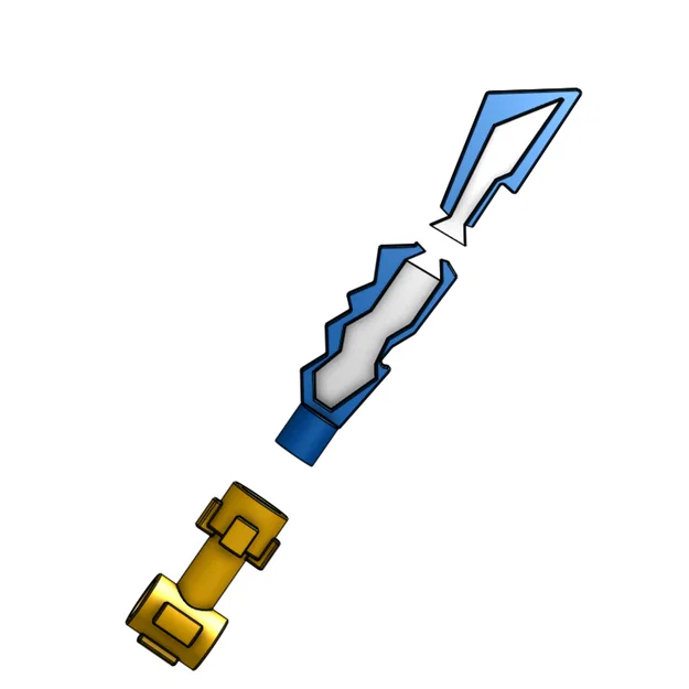 Mô hình kiếm nguyên tố Ninjago (Elemental Blades) 22 inch in 3D - Image 2