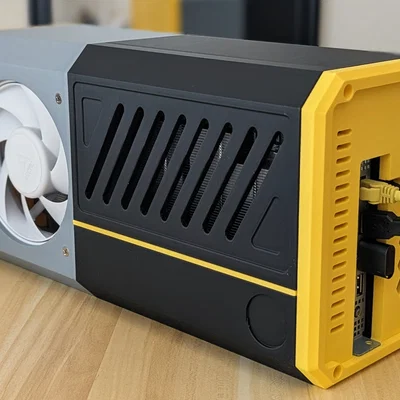 Case phong cách công nghiệp cho AMD BC-250 (Hỗ trợ FlexATX, giữ tản nhiệt gốc)