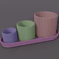 Bộ hũ đựng gia vị đa năng kèm khay (Jars for various) in 3D - Thumbnail 2