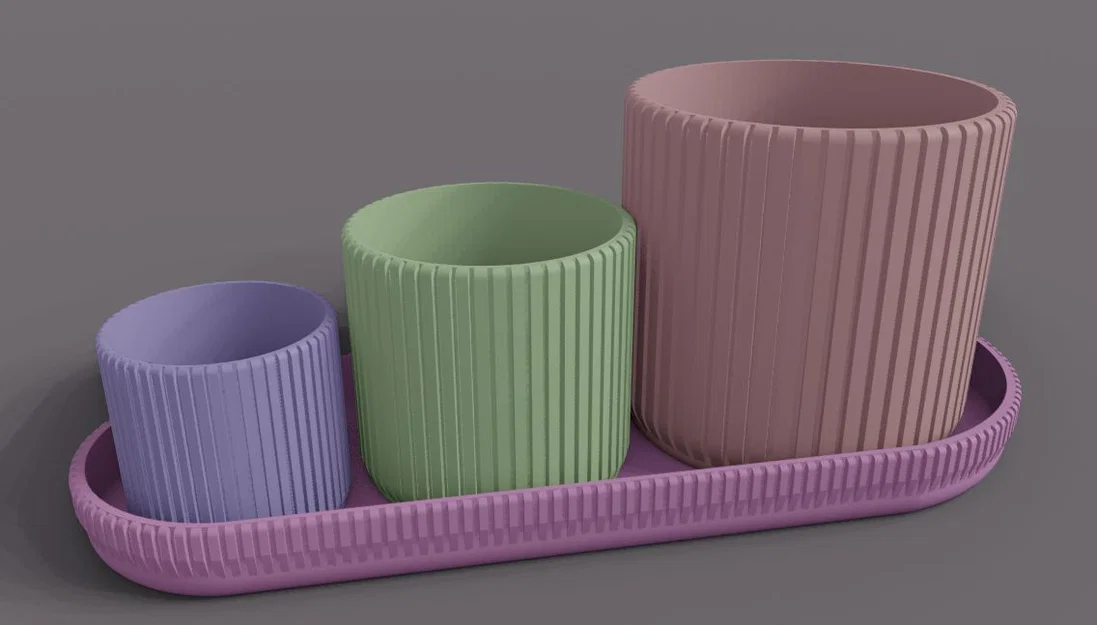 Bộ hũ đựng gia vị đa năng kèm khay (Jars for various) in 3D - Image 3
