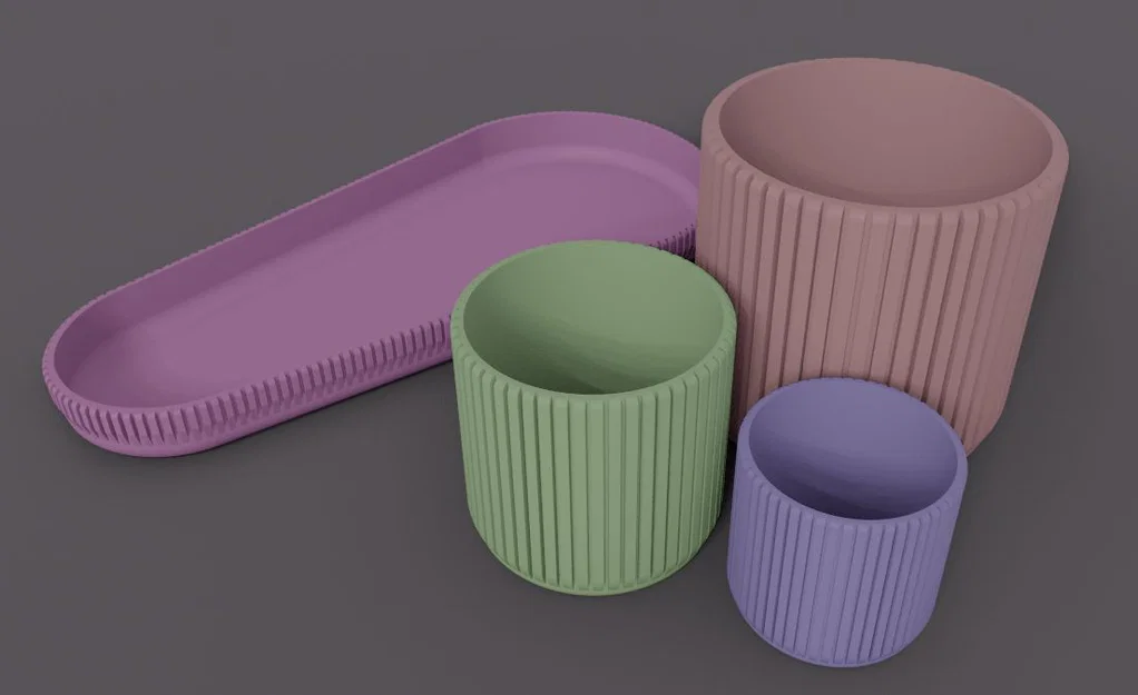 Bộ hũ đựng gia vị đa năng kèm khay (Jars for various) in 3D - Image 5