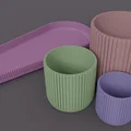 Bộ hũ đựng gia vị đa năng kèm khay (Jars for various) in 3D - Thumbnail 5