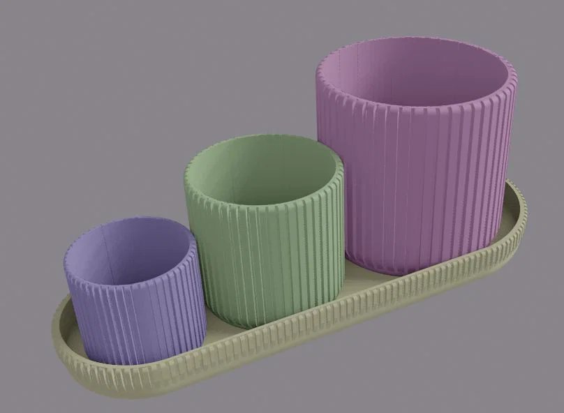 Bộ hũ đựng gia vị đa năng kèm khay (Jars for various) in 3D - Image 6