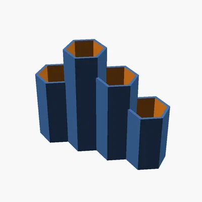 Khay Đựng Đồ Để Bàn Hình Tổ Ong Hex — Dạng Module (Tùy Chỉnh Được)