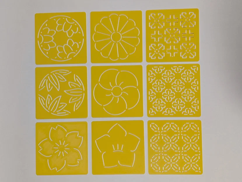 Khuôn thêu Sashiko - Các mẫu hình hoa - Image 2