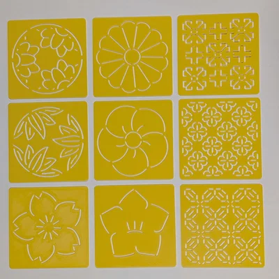 Khuôn thêu Sashiko - Các mẫu hình hoa