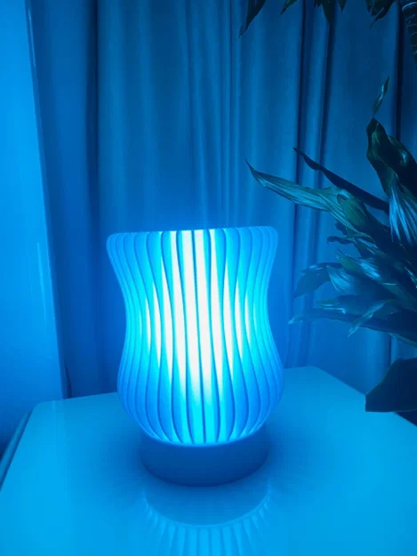 Ripple Lamp: Đèn ngủ 3D in 3D với thiết kế gợn sóng hiện đại - Image 1