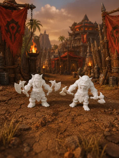 Mô hình Orc, Troll cầm hai rìu - Image 1