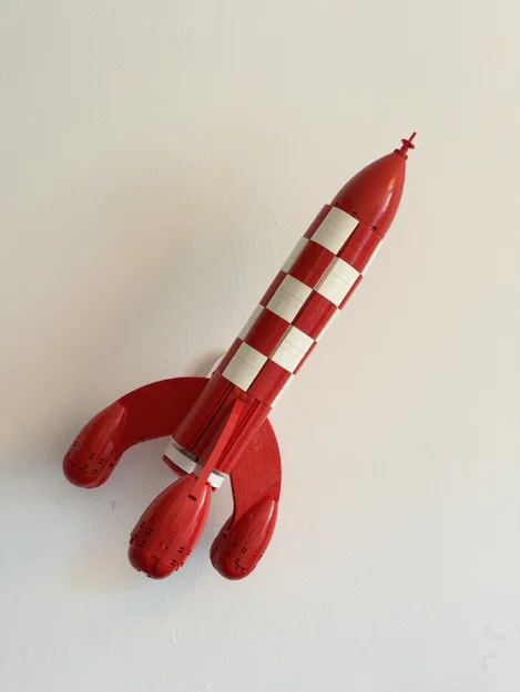 Giá treo tường 3D cho mô hình tên lửa Tintin Lego 213367 - Image 1