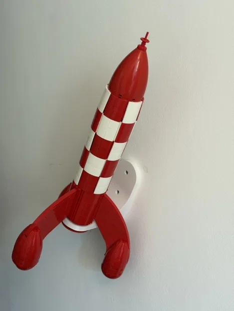 Giá treo tường 3D cho mô hình tên lửa Tintin Lego 213367 - Image 4