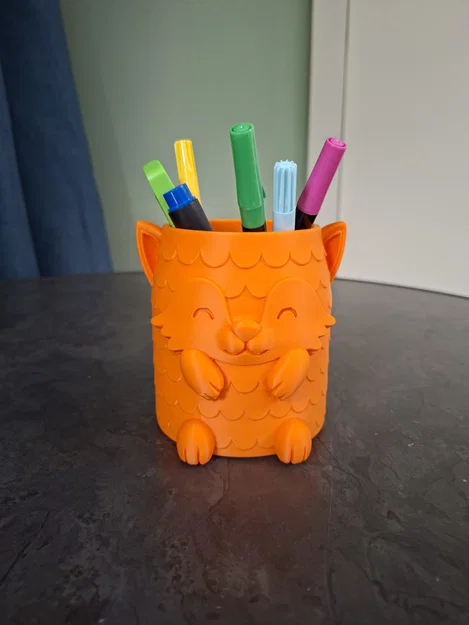 Happy Fox Desk Buddy - Ống cắm bút hình cáo nhỏ đáng yêu - Image 2