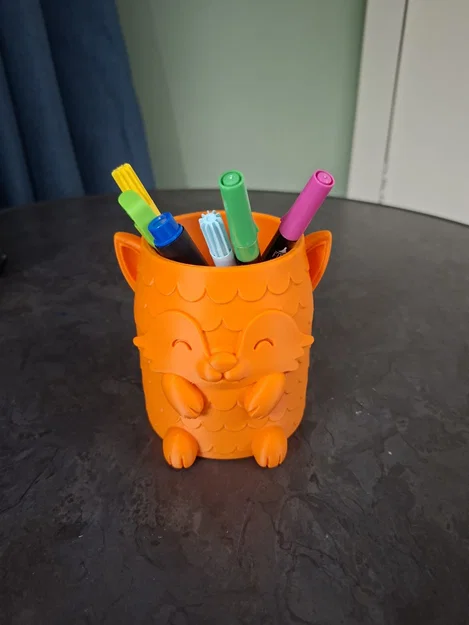 Happy Fox Desk Buddy - Ống cắm bút hình cáo nhỏ đáng yêu - Image 3