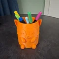 Happy Fox Desk Buddy - Ống cắm bút hình cáo nhỏ đáng yêu - Thumbnail 3