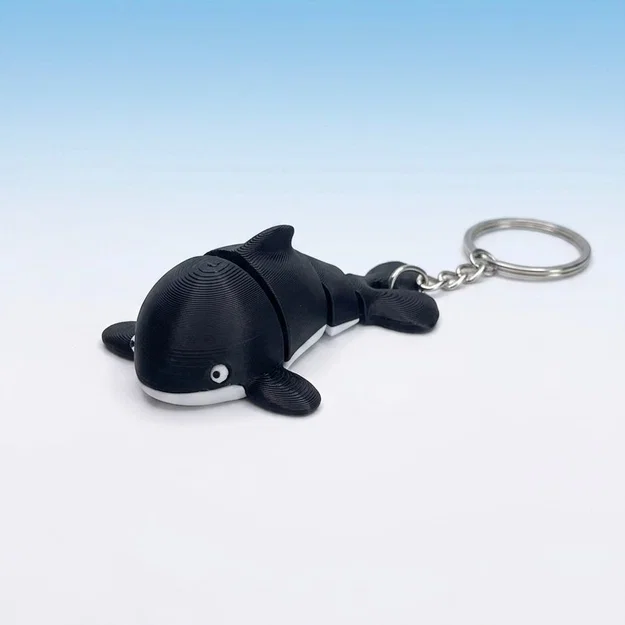 Móc khóa cá voi sát thủ Flexi Orca in 3D cực xinh và linh hoạt - Image 1