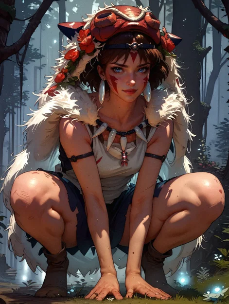 Mô hình 3D công chúa Mononoke (San) sắc nét cho người yêu Anime - Image 1