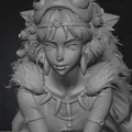 Mô hình 3D công chúa Mononoke (San) sắc nét cho người yêu Anime - Thumbnail 3