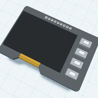 Khung Gá Màn Hình OLED 1.3 inch kèm 4 Nút Nhấn cho Dự Án Arduino
