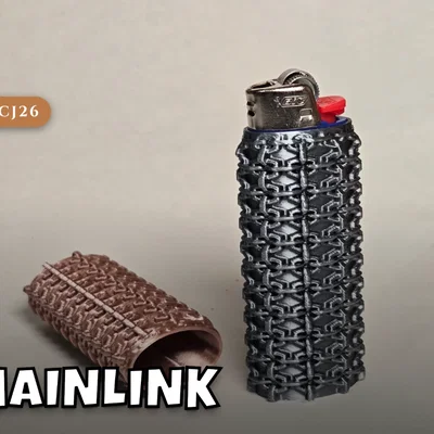 Vỏ bọc bật lửa BIC phong cách Chainlink cá tính (File in 3D)