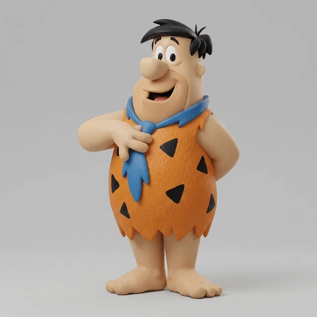 Mô hình 3D Fred Flintstone - Nhân vật hoạt hình kinh điển - Image 1