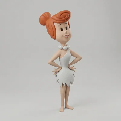 Mô hình 3D Wilma Flintstone - Nhân vật hoạt hình gia đình Flintstone