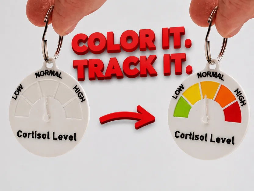 Móc khóa Cortisol Level (Mức độ căng thẳng) - Image 1