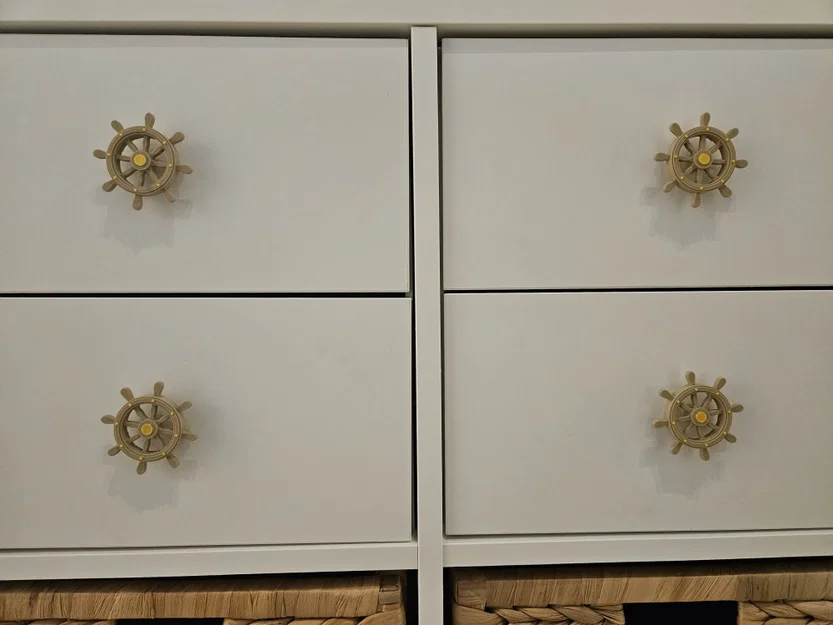 Núm vặn ngăn kéo IKEA Kallax hình bánh lái (Phong cách hàng hải) - Image 2