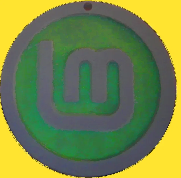 Mô hình logo Linux Mint 3D làm móc khóa trang trí cực đẹp - Image 1