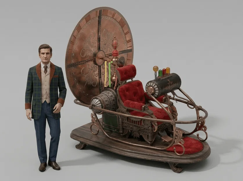 Mô hình 3D Cỗ máy thời gian The Time Machine (1960) siêu chi tiết - Image 1