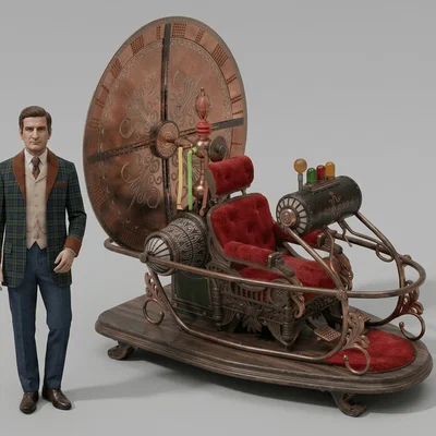 Mô hình 3D Cỗ máy thời gian The Time Machine (1960) siêu chi tiết