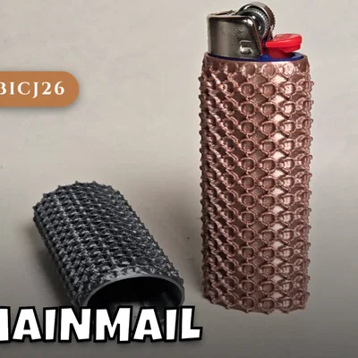 Vỏ bọc bật lửa 3D họa tiết xích giáp phong cách độc đáo