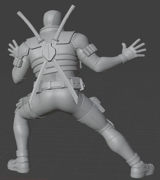 Mô hình Deadpool với Katanas - Thiết kế sắc nét cho in 3D - Image 3