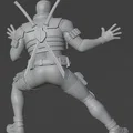 Mô hình Deadpool với Katanas - Thiết kế sắc nét cho in 3D - Thumbnail 3
