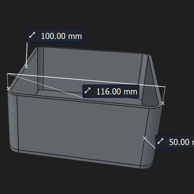 Khay hứng nước cho chậu cây cảnh hình chữ nhật - Tự in 3D tiện lợi