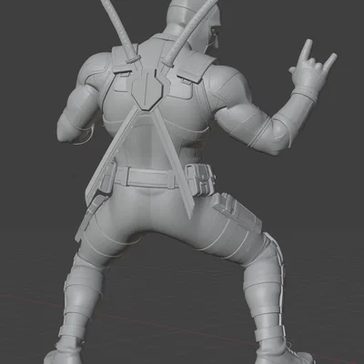 Mô hình Deadpool 2 kèm kiếm Katana cực chất cho dân mê 3D Printing